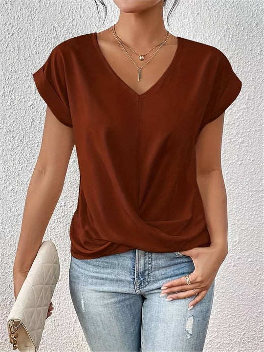 Casual Short Sleeve T-Shirt for Women Laid-Back Comfort with Everyday Style
