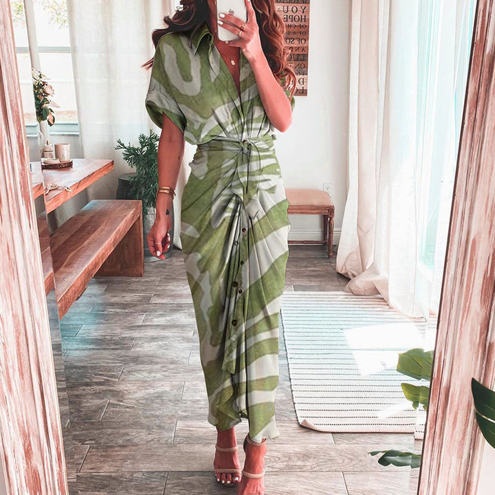 Gileni | Women's Tulip Long Back Midi Dress | Collared