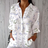 Women’s Plus Size Long-Sleeve Patterned Shirt