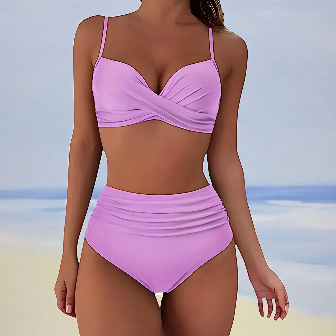 Dafney | Women's Wrap Swimsuit Set | High Waist