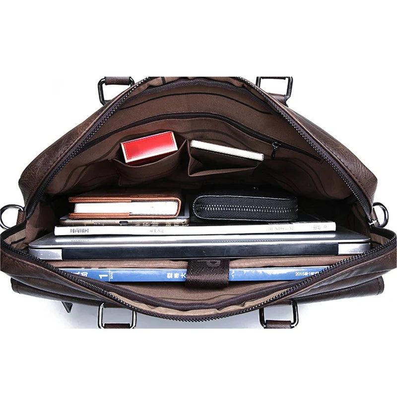 Elegant Leather Shoulder Bag for Men