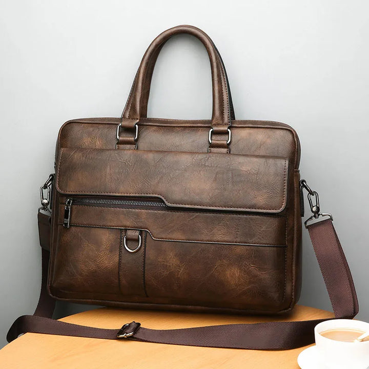 Elegant Leather Shoulder Bag for Men