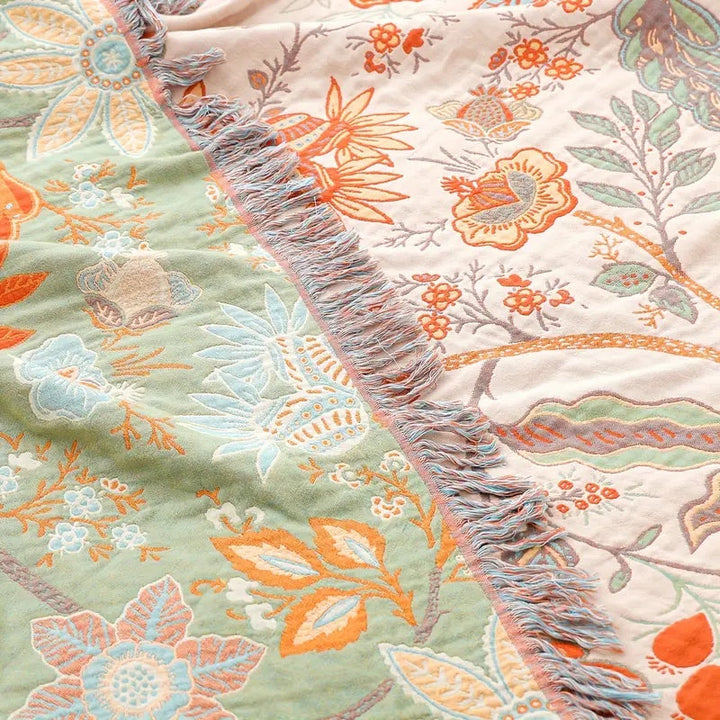 Floral Boho Blanket for Cozy Comfort and Stylish Living