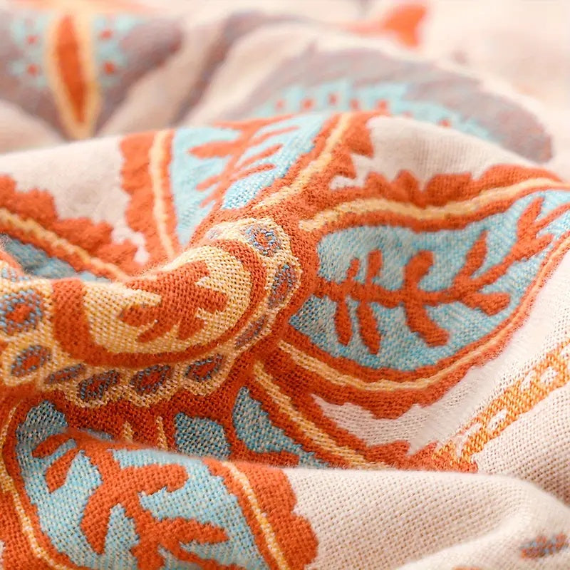 Floral Boho Blanket for Cozy Comfort and Stylish Living
