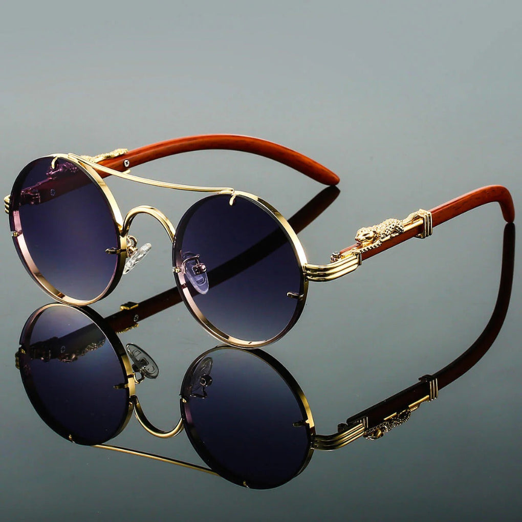 Retro Style with Modern Protection Vintage Double Bridge Sunglasses