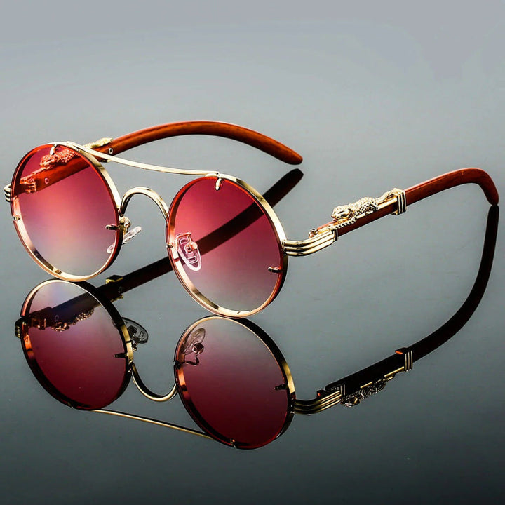 Retro Style with Modern Protection Vintage Double Bridge Sunglasses