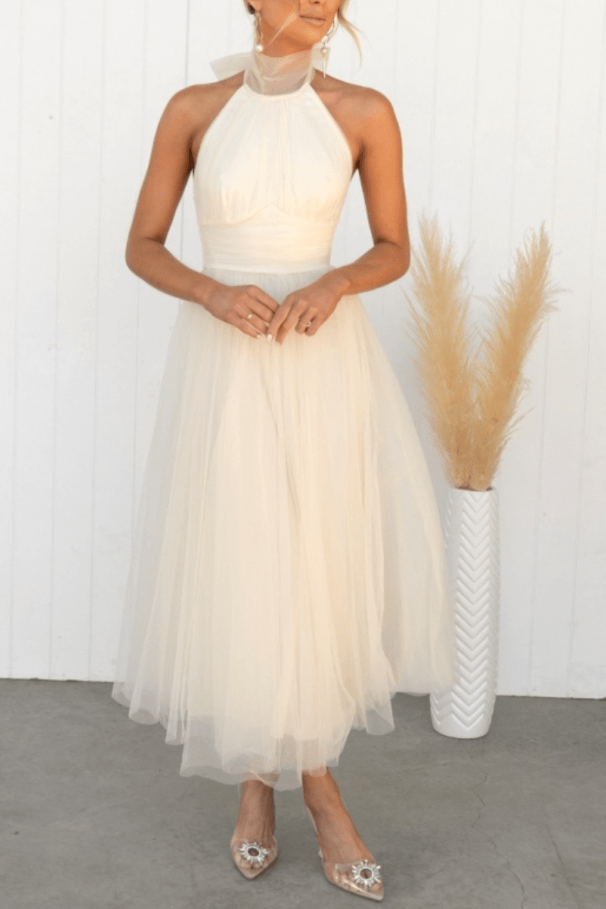 Joyce | Women's Elegant Halter Tulle Dress | Chic