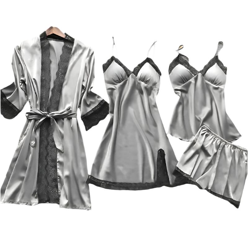 Kusette | Women's Silk Sleepwear Set | Robe