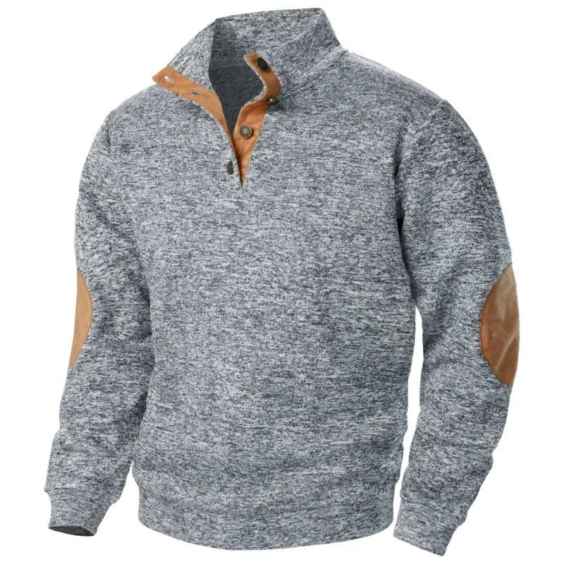 Men's V-Neck Sweatshirt for Outdoor and Casual Style