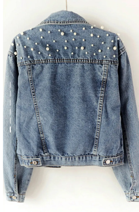 Fatima | Women's Denim Jacket | Pearl