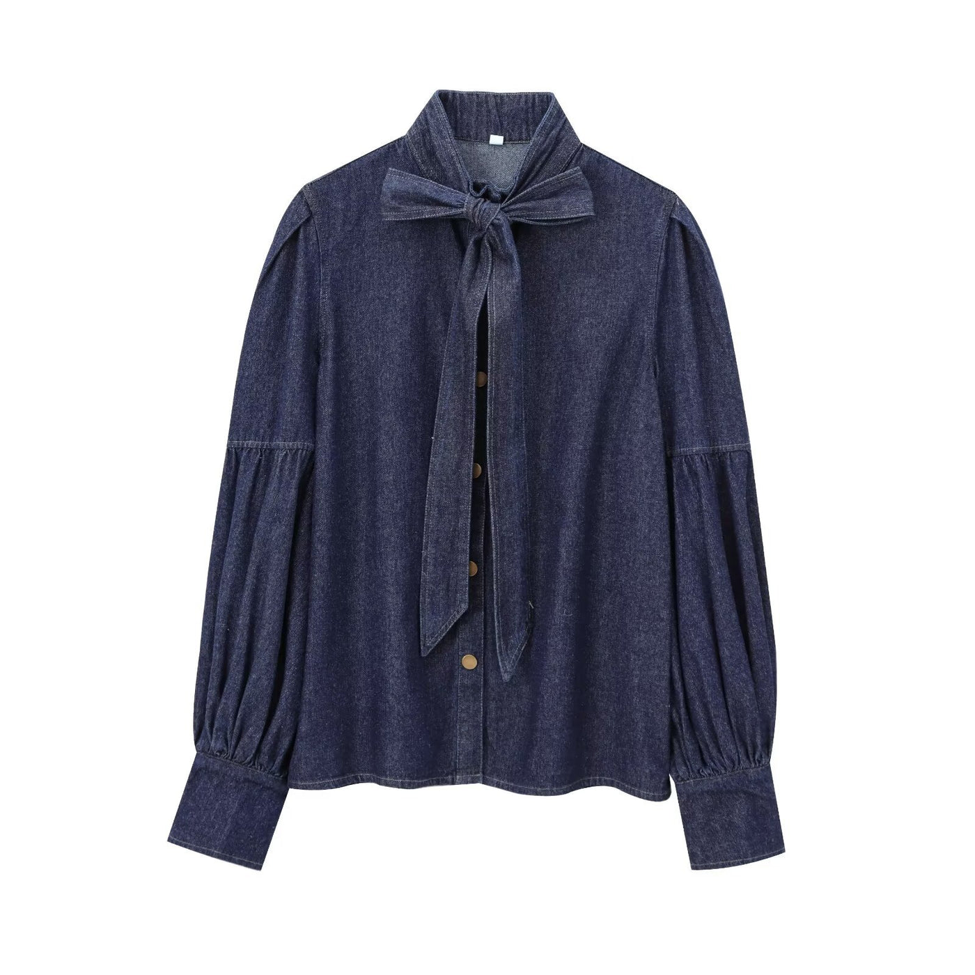 Maja | Women's Stylish Puff Sleeves Top | Denim Style