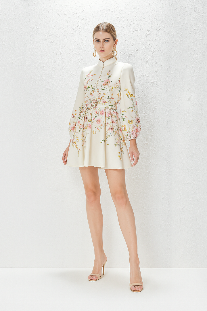 Merisse | Women's Printed & Trendy Buttoned Mini Dress