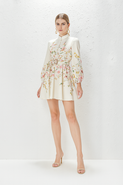 Merisse | Women's Printed & Trendy Buttoned Mini Dress