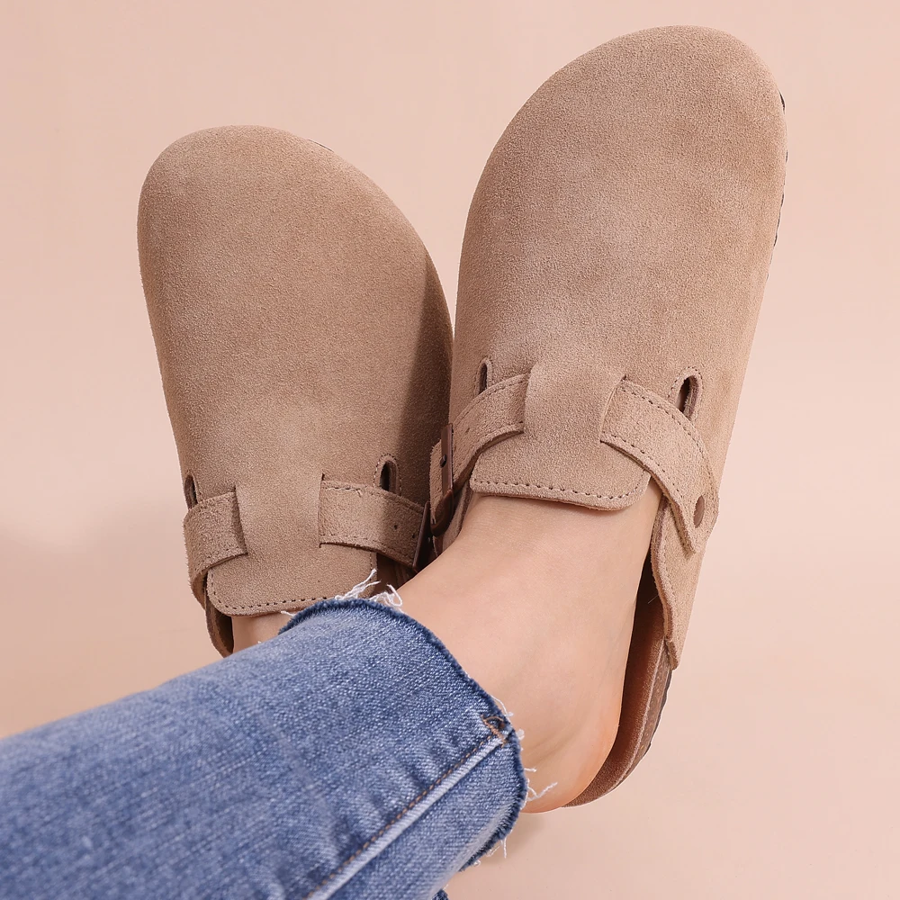 Suede Cork Slippers for Women