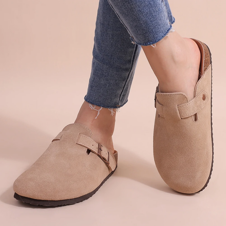 Suede Cork Slippers for Women