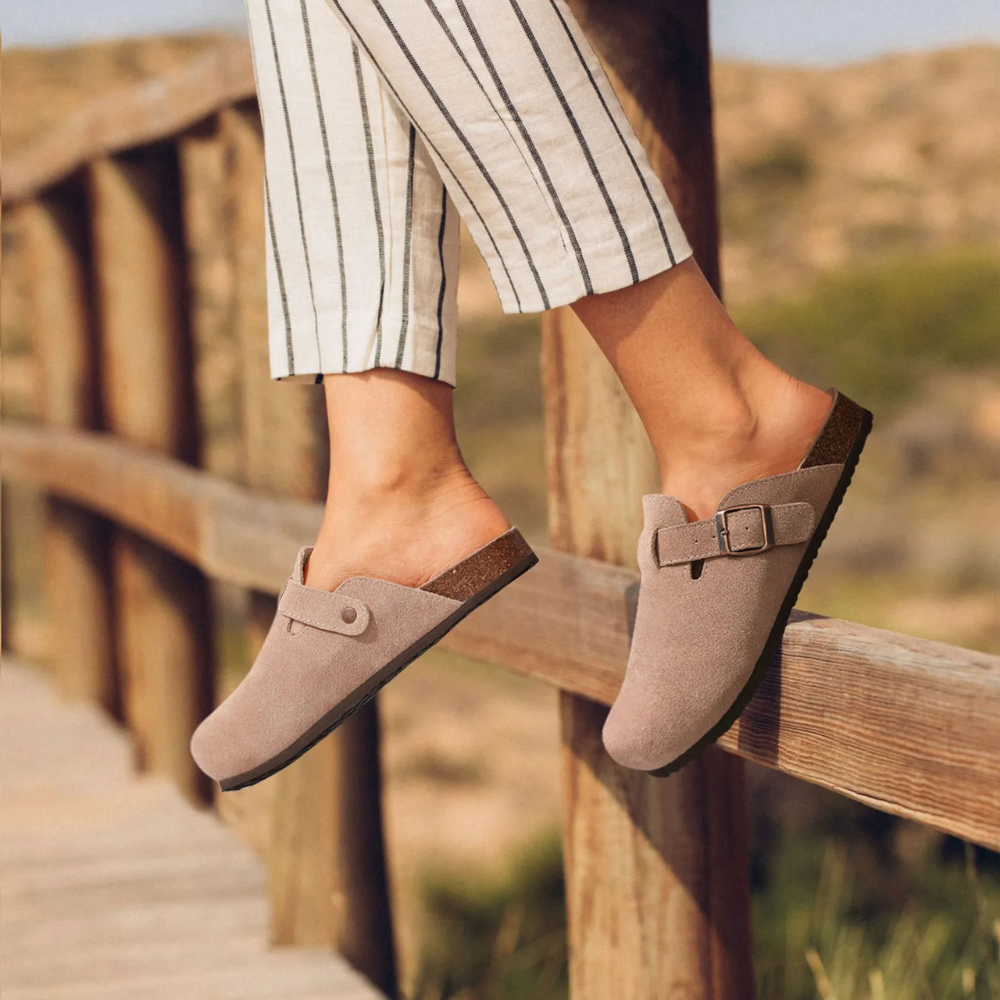 Suede Cork Slippers for Women