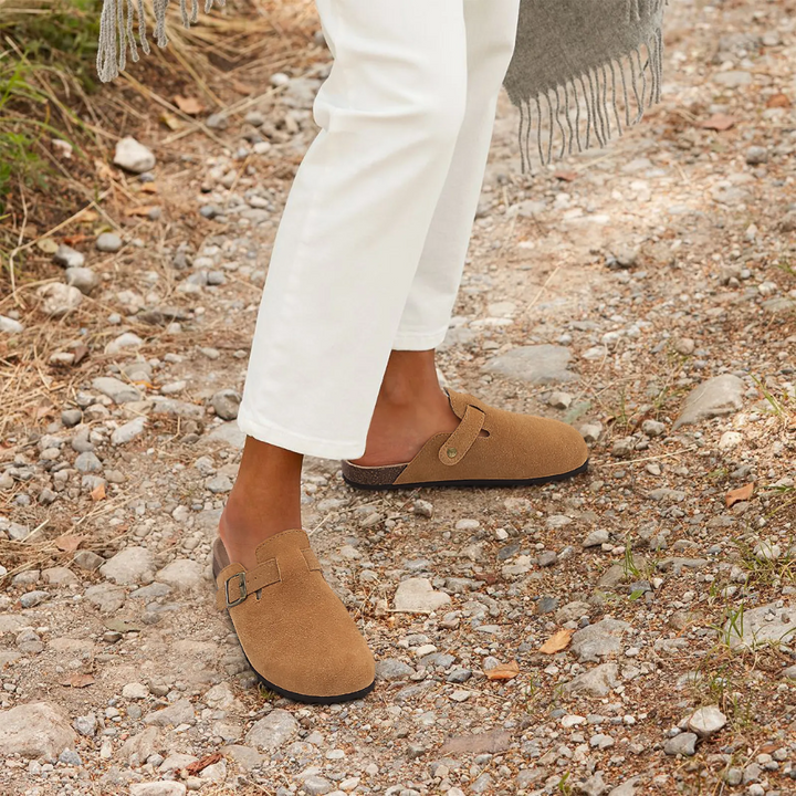 Suede Cork Slippers for Women
