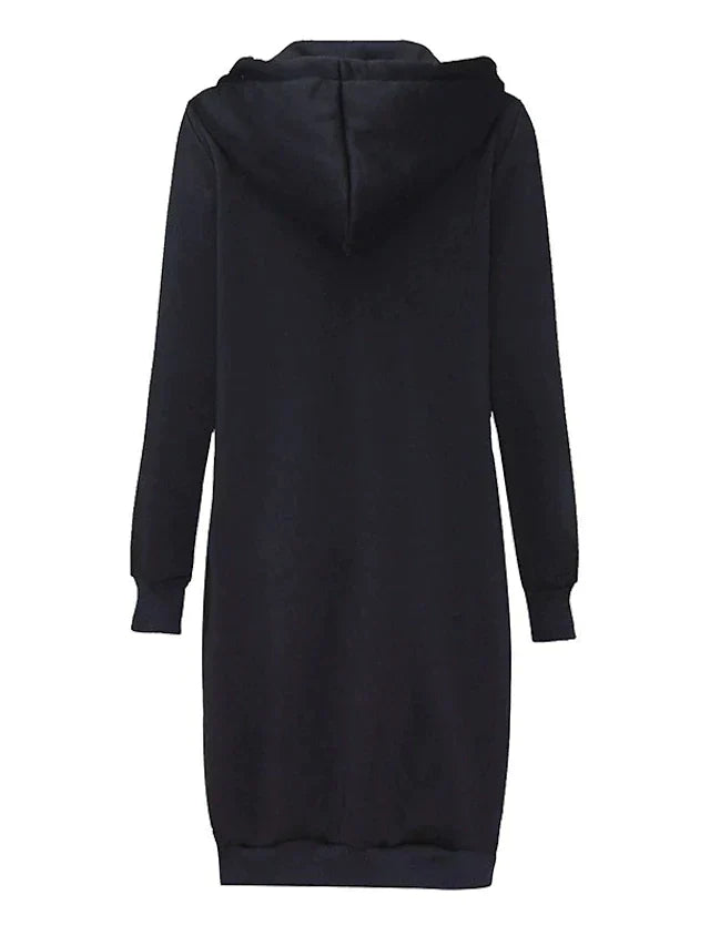 Elearsha | Women’s Casual Layer Longline Zip Hoodie