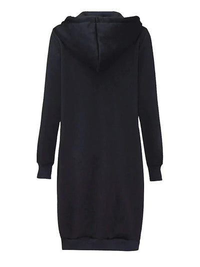 Elearsha | Women’s Casual Layer Longline Zip Hoodie