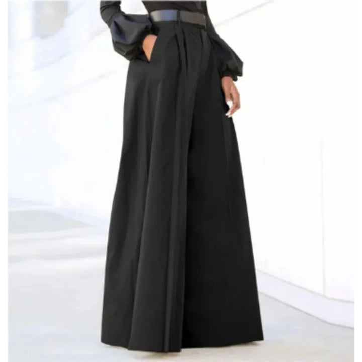 Women’s Wide-Leg Trousers – Solid Color Elegance for Every Occasion