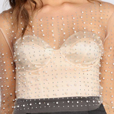 Perlina | Women’s Glamorous & Embellished Rhinestone  Shirt | Chic