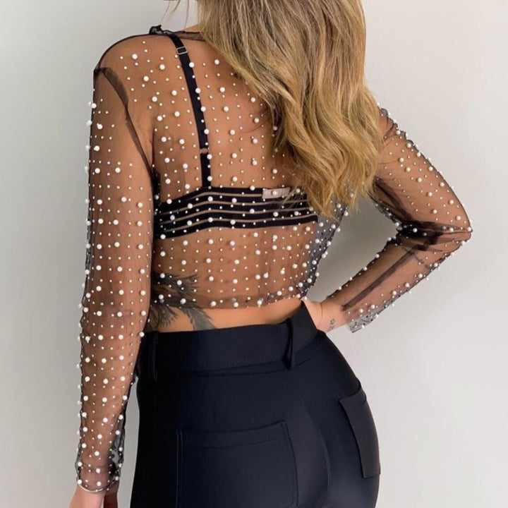 Perlina | Women’s Glamorous & Embellished Rhinestone  Shirt | Chic