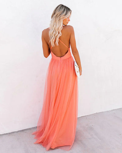 Blobby | Women's Long V-Neck Dress | Formal