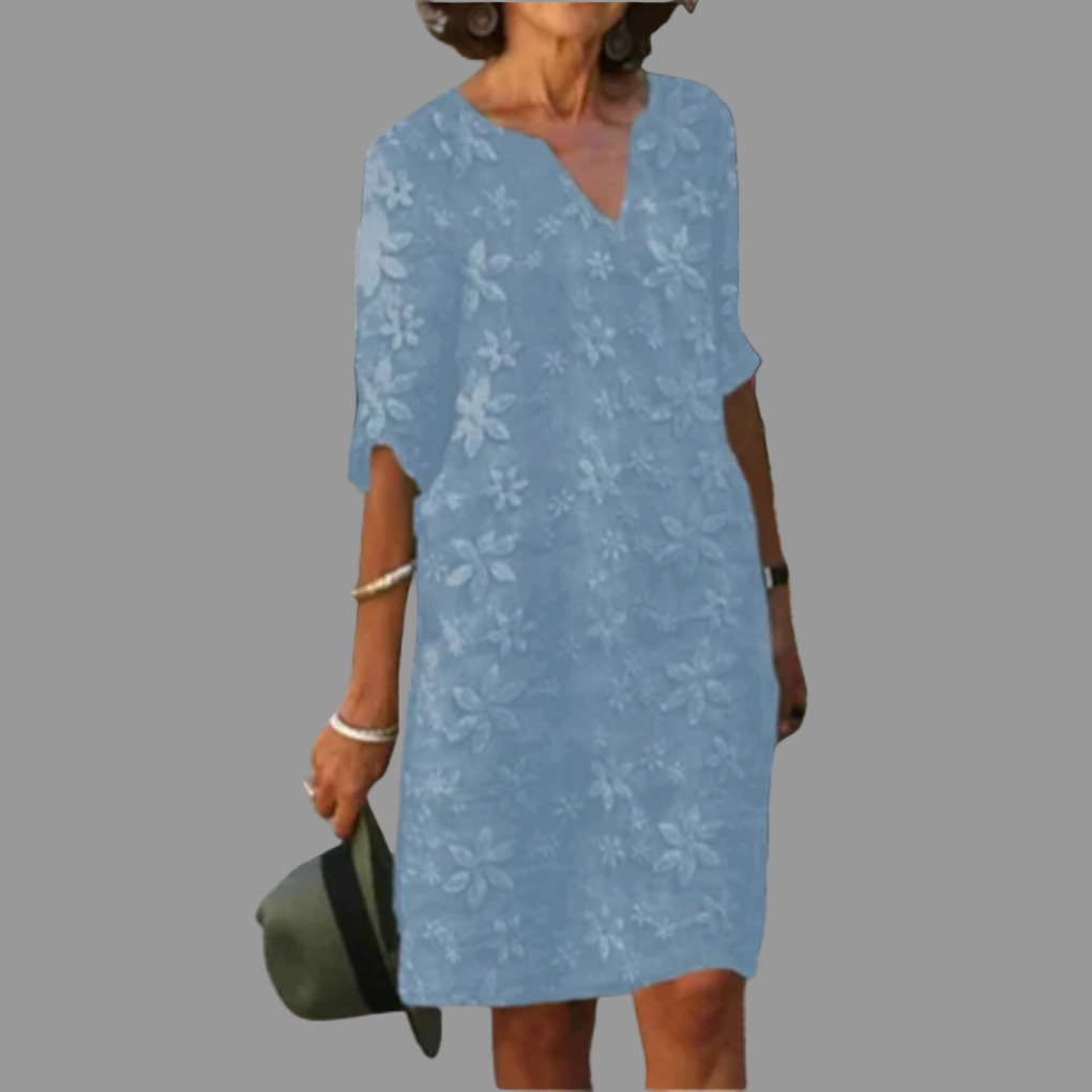 Women’s Midi Dress – Modern Style with Floral Design