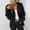 Women’s Knit Cardigan – Warm Button-Down with Puffer Detail