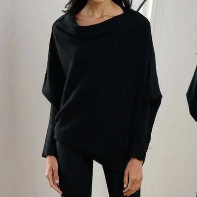 Rhosyn | Women’s Asymmetrical Draped Sweater | Stylish & Comfortable