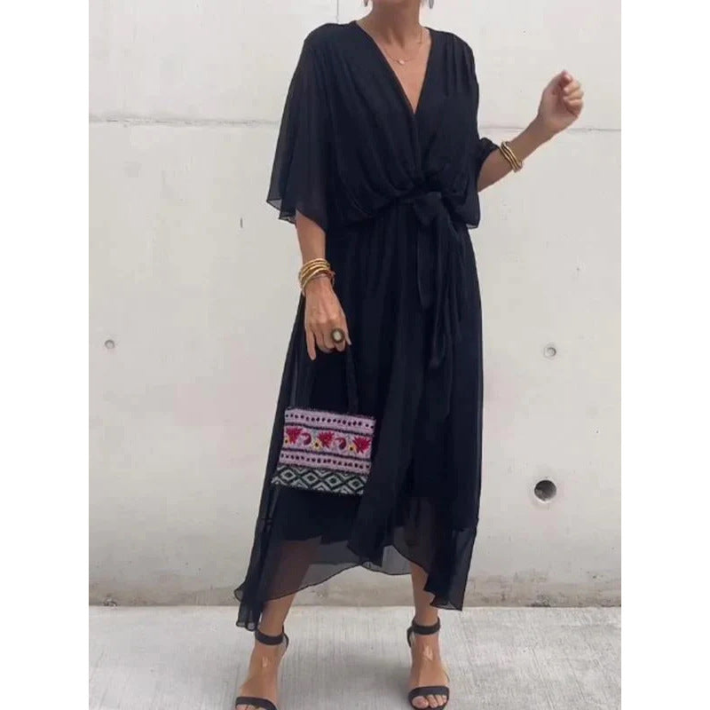 Rosafah | Women's Elegant Chiffon Dress | Midi