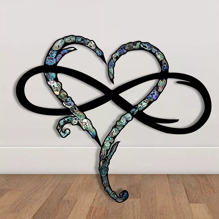 Iron Wall Decoration – Infinite Heart Design for Lasting Style