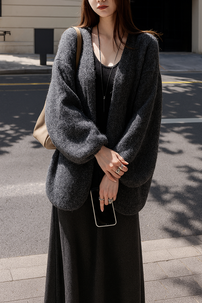 Selira | Women’s Effortless Layering Knit Cardigan | Balloon Sleeves