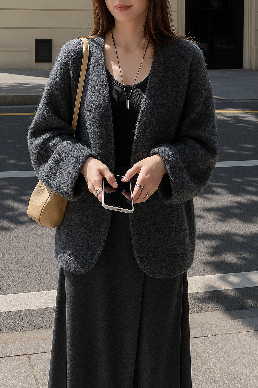 Selira | Women’s Effortless Layering Knit Cardigan | Balloon Sleeves