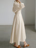 Sitti | Women High Collar Classy Wrap Midi Dress | Casual