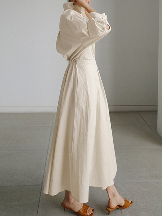 Sitti | Women High Collar Classy Wrap Midi Dress | Casual