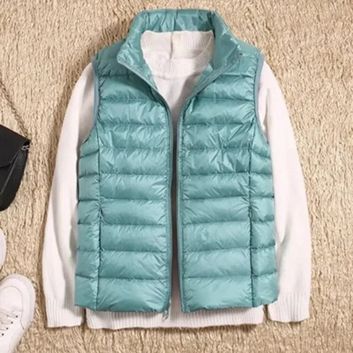 Wind-resistant Women's Bodywarmer with Zipper