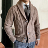 Men’s Knit Cardigan – Button Down with Padded Accents