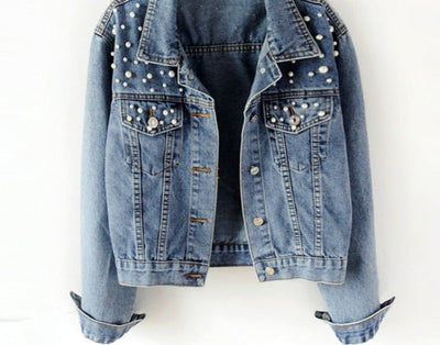 Fatima | Women's Denim Jacket | Pearl