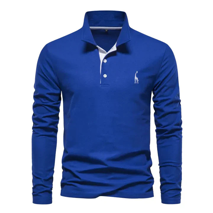 Long-Sleeved Polo Shirt for Men
