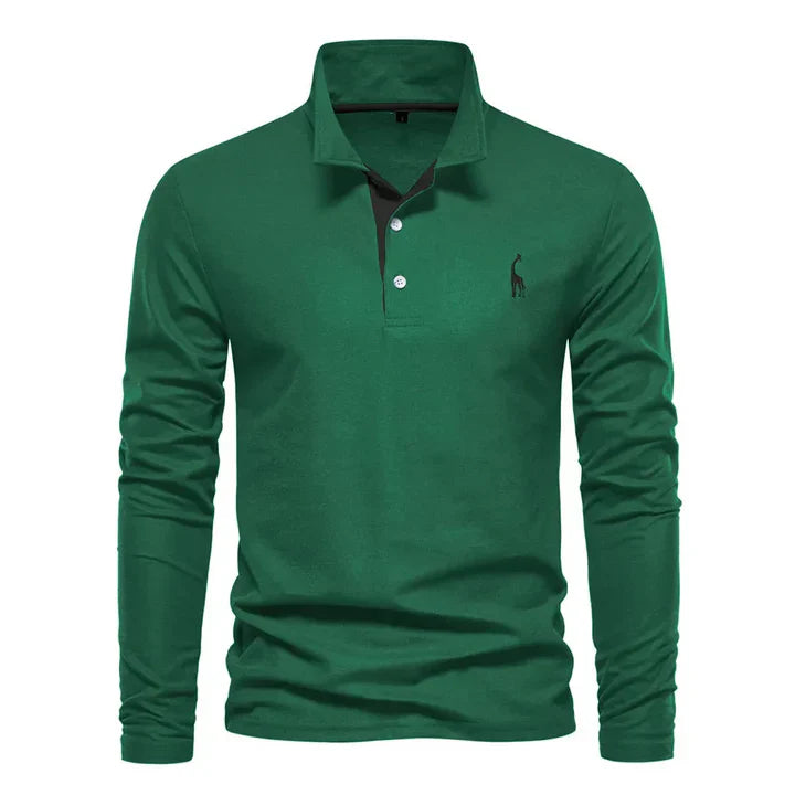 Long-Sleeved Polo Shirt for Men