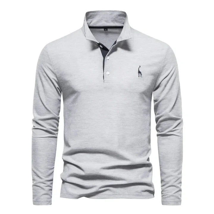 Long-Sleeved Polo Shirt for Men