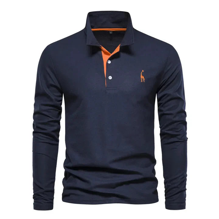 Long-Sleeved Polo Shirt for Men