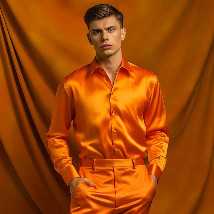 Men's Shiny Business-Style Shirt