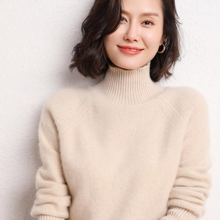 Avesha | Women’s Turtleneck Sweater | Ribbed Cuffs & Full Sleeve Shape