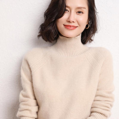 Avesha | Women’s Turtleneck Sweater | Ribbed Cuffs & Full Sleeve Shape
