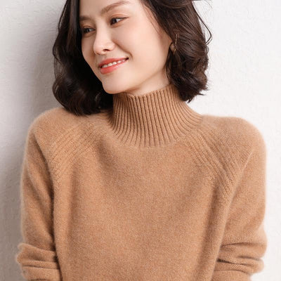 Avesha | Women’s Turtleneck Sweater | Ribbed Cuffs & Full Sleeve Shape