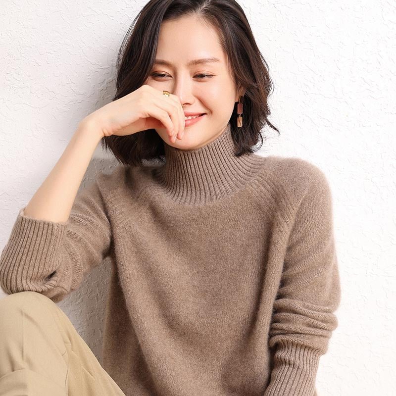Avesha | Women’s Turtleneck Sweater | Ribbed Cuffs & Full Sleeve Shape