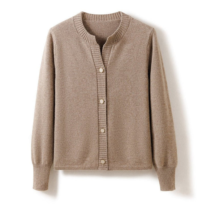 Solarae | Women’s Button-Up Front Crew Neck Cardigan | Casual Feel