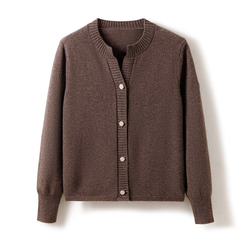 Solarae | Women’s Button-Up Front Crew Neck Cardigan | Casual Feel